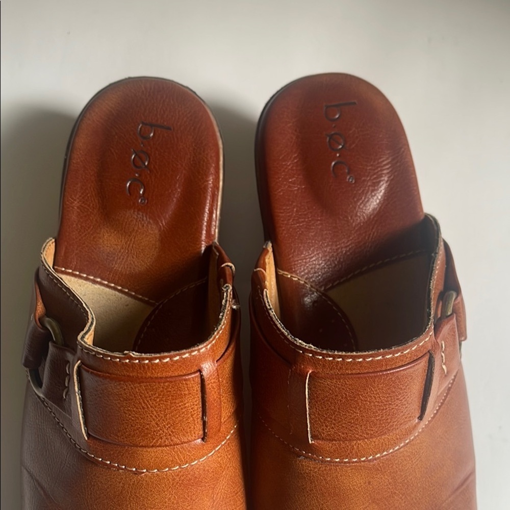 B.O.C “o” RING TAN LEATHER POLLY MULES BC0010916 women’s 9M - Picture 10 of 10